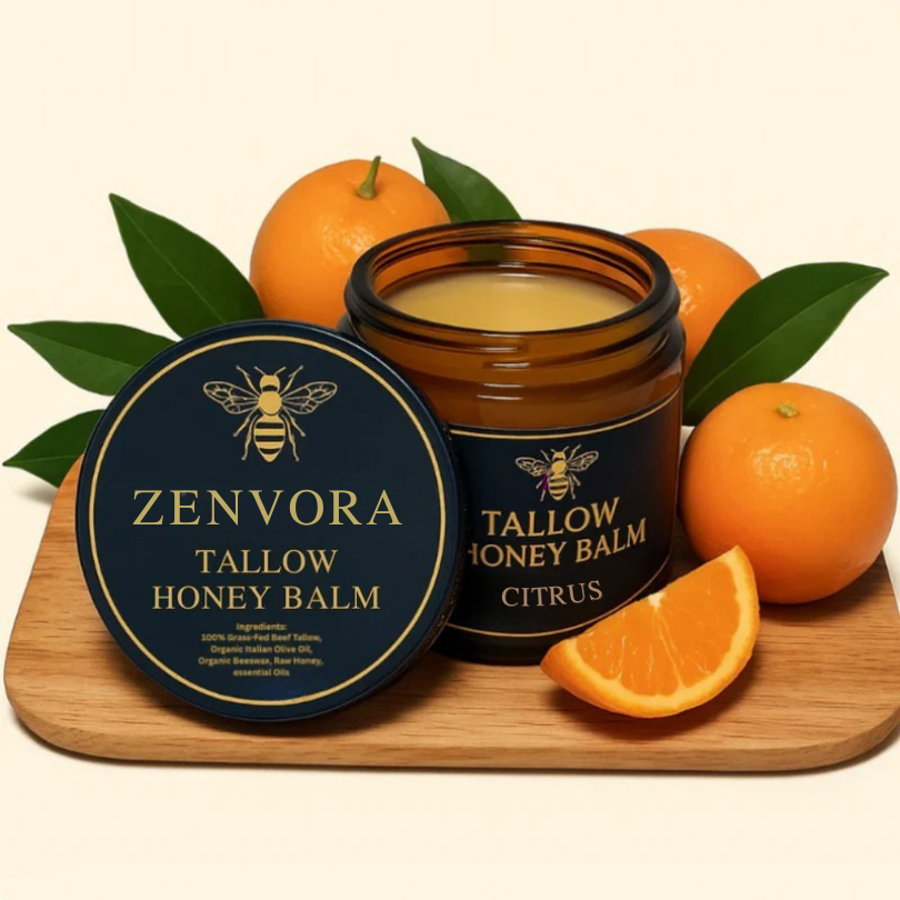 Grass-Fed Beef Tallow Balm with Raw Honey