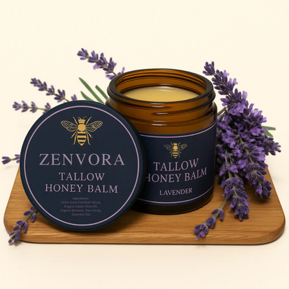 Grass-Fed Beef Tallow Balm with Raw Honey