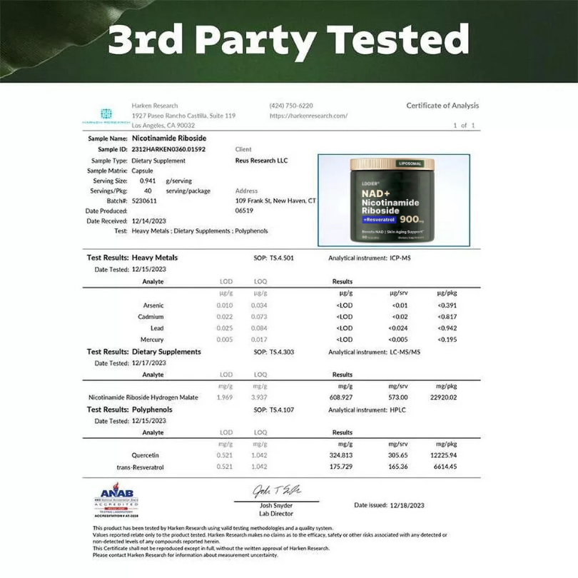 NAD+ Anti-Aging Supplement