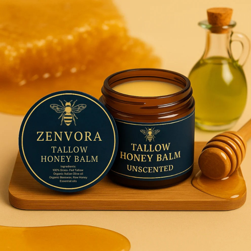 Grass-Fed Beef Tallow Balm with Raw Honey